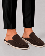 Men's Backless Loafers with Slip On Design