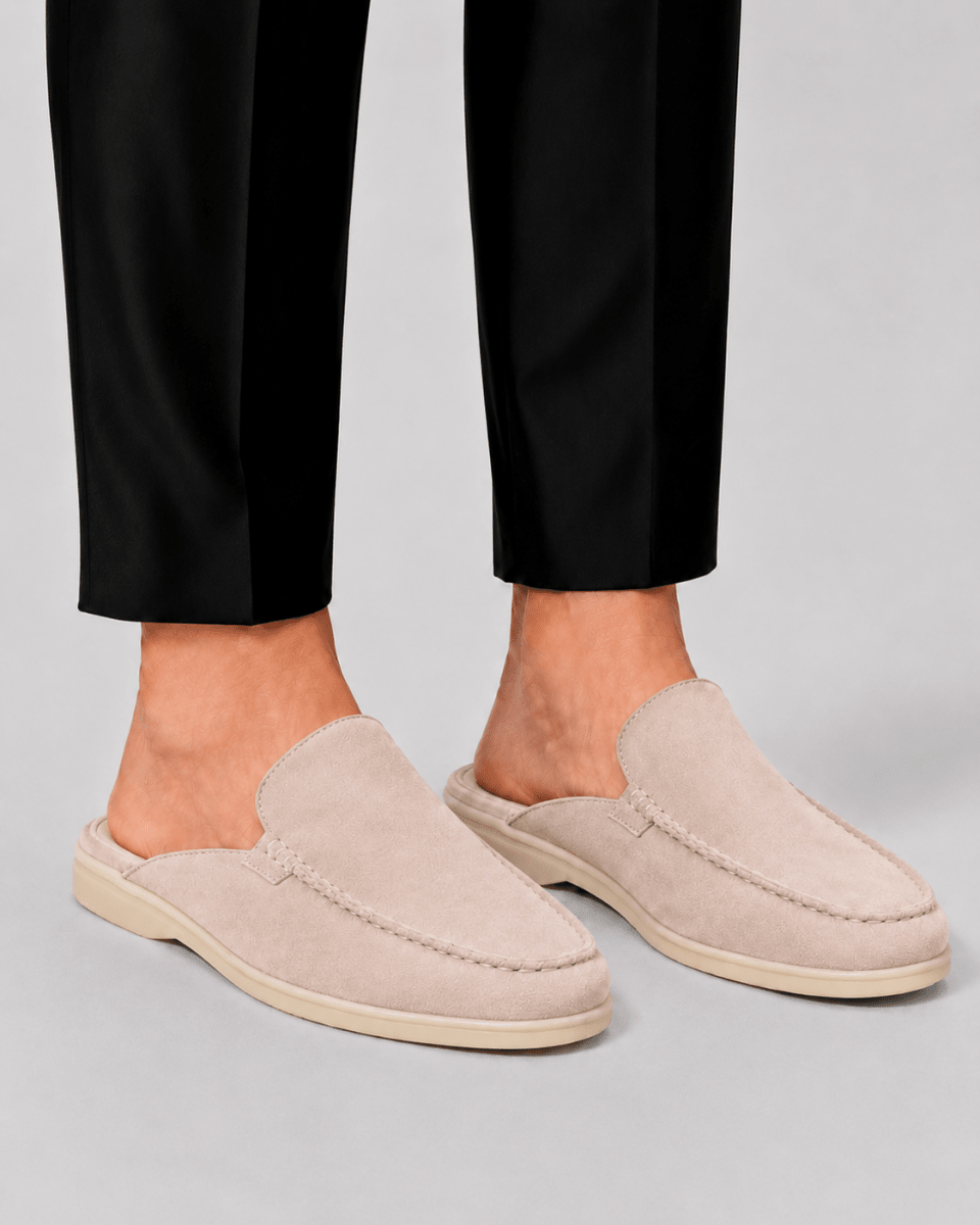 Men's Backless Loafers with Slip On Design