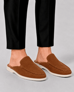 Men's Backless Loafers with Slip On Design