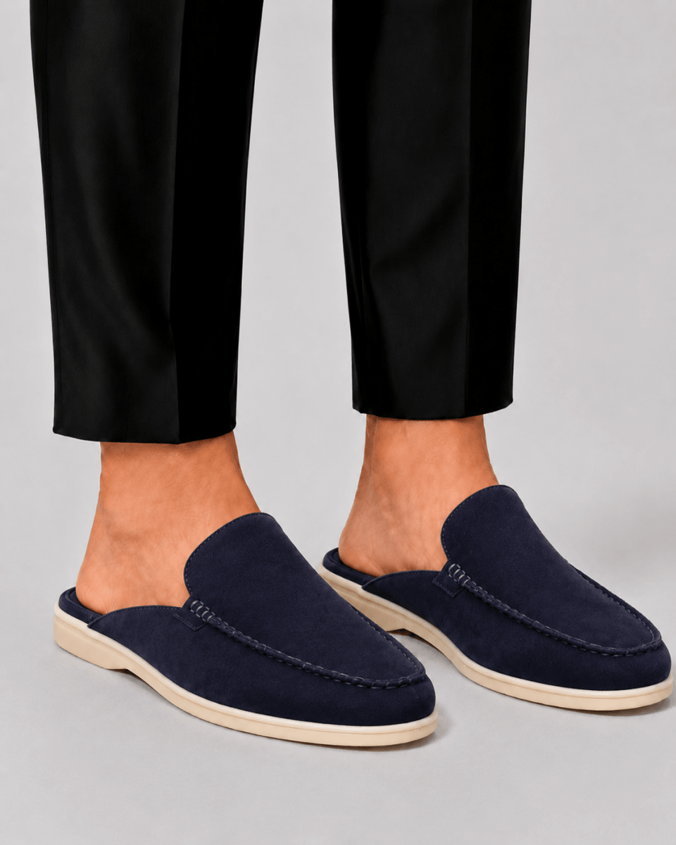 Men's Backless Loafers with Slip On Design