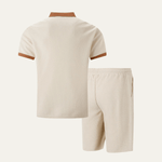 Men's Co-ord Set with Polo Shirt and Shorts