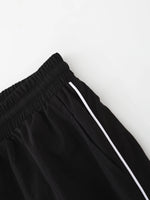 Men’s Wide-Leg Casual Trousers with Contrast Side Piping