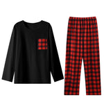 Men’s Checked Winter Pyjama Set with Long-Sleeve Top and Trousers