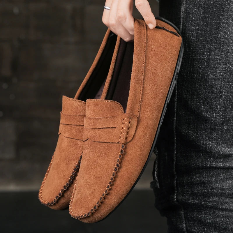 Men's Driving Loafers with Moccasin Stitching