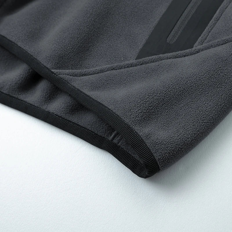Men’s Full-Zip Fleece Jacket with Stand Collar and Zip Pockets