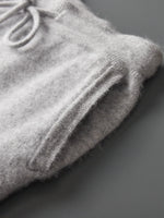 Men’s 100% Cashmere Wide-Leg Drawstring Trousers
