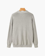 Men’s Half-Zip Knit Jumper with Polo Collar
