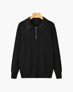 Men’s Half-Zip Knit Jumper with Polo Collar
