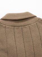 Men's Cable Knit Cardigan with Shawl Collar