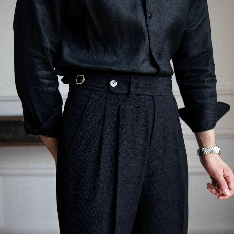 Lorvane – Double-Pleat Trousers with Side Adjusters