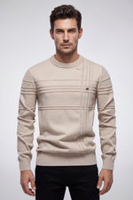 Men's Textured Crew Neck Jumper