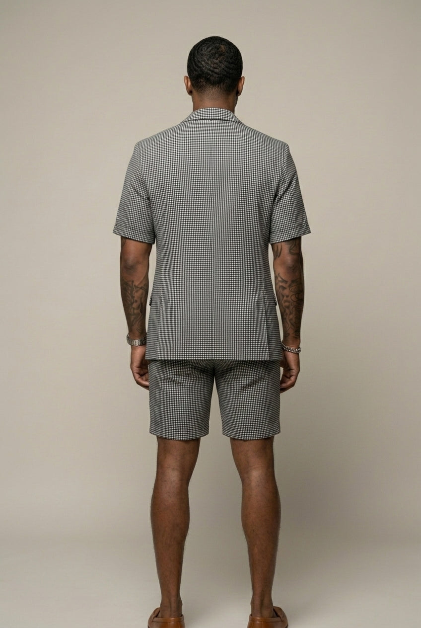 Men's Co-ord Set with Short Sleeve Blazer and Shorts
