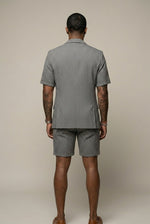 Men's Co-ord Set with Short Sleeve Blazer and Shorts