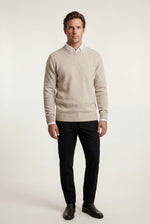 Men's Fine Knit Crew Neck Jumper in Regular Fit