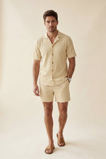 Men's Ribbed Shirt and Shorts Co-ord Set
