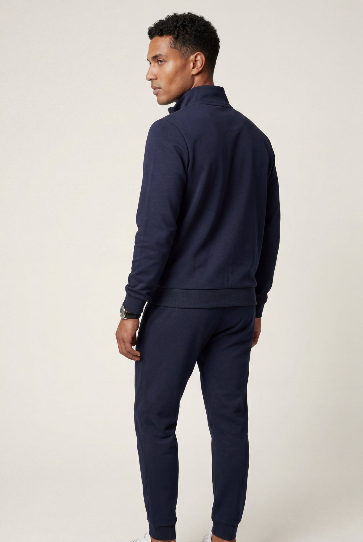 Men's Slim Fit Tracksuit with Zip Up Jacket and Tapered Trousers