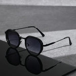 Men's Geometric Sunglasses with Angular Frame