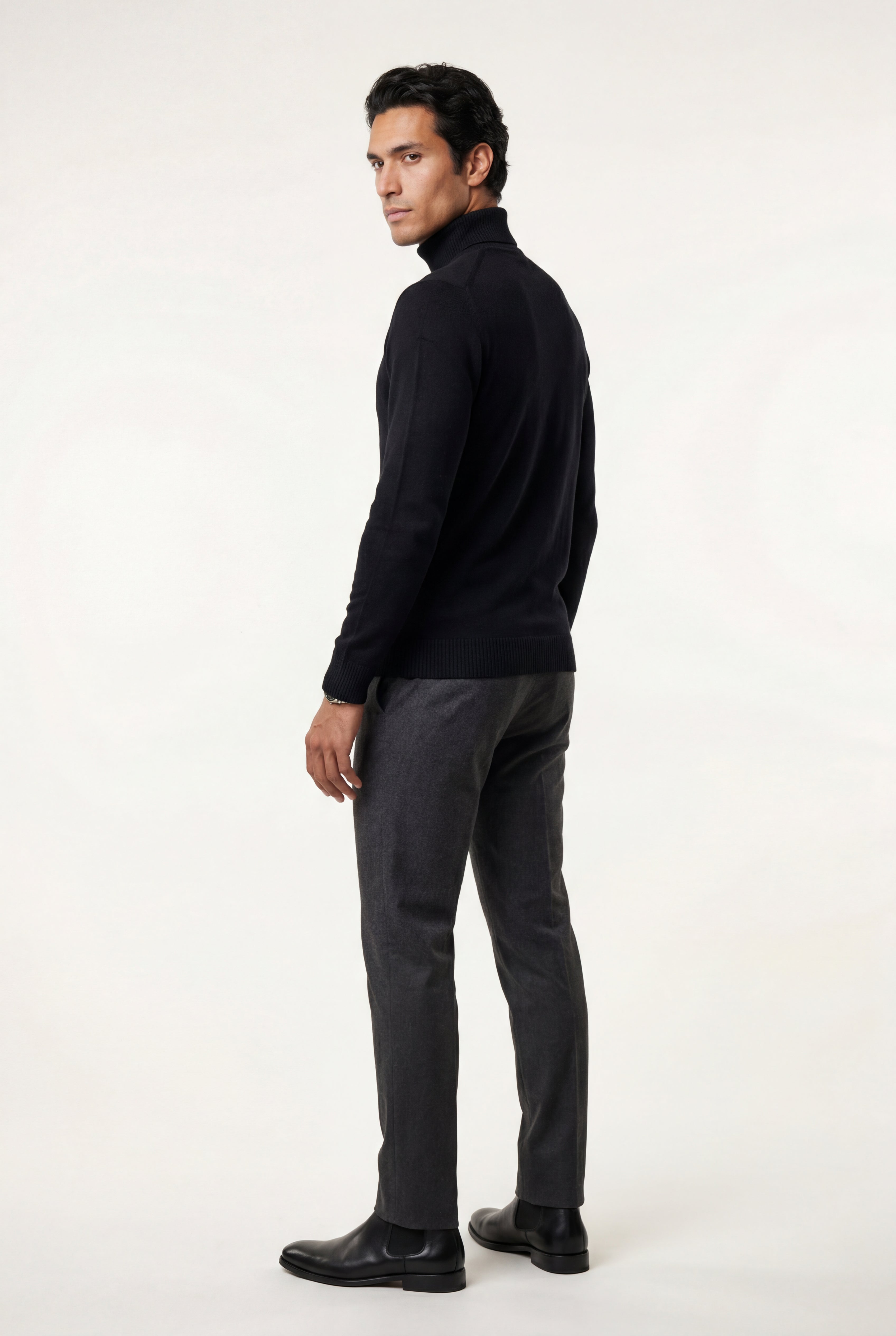 Fitted turtleneck for cold days – Long-sleeved jumper for men