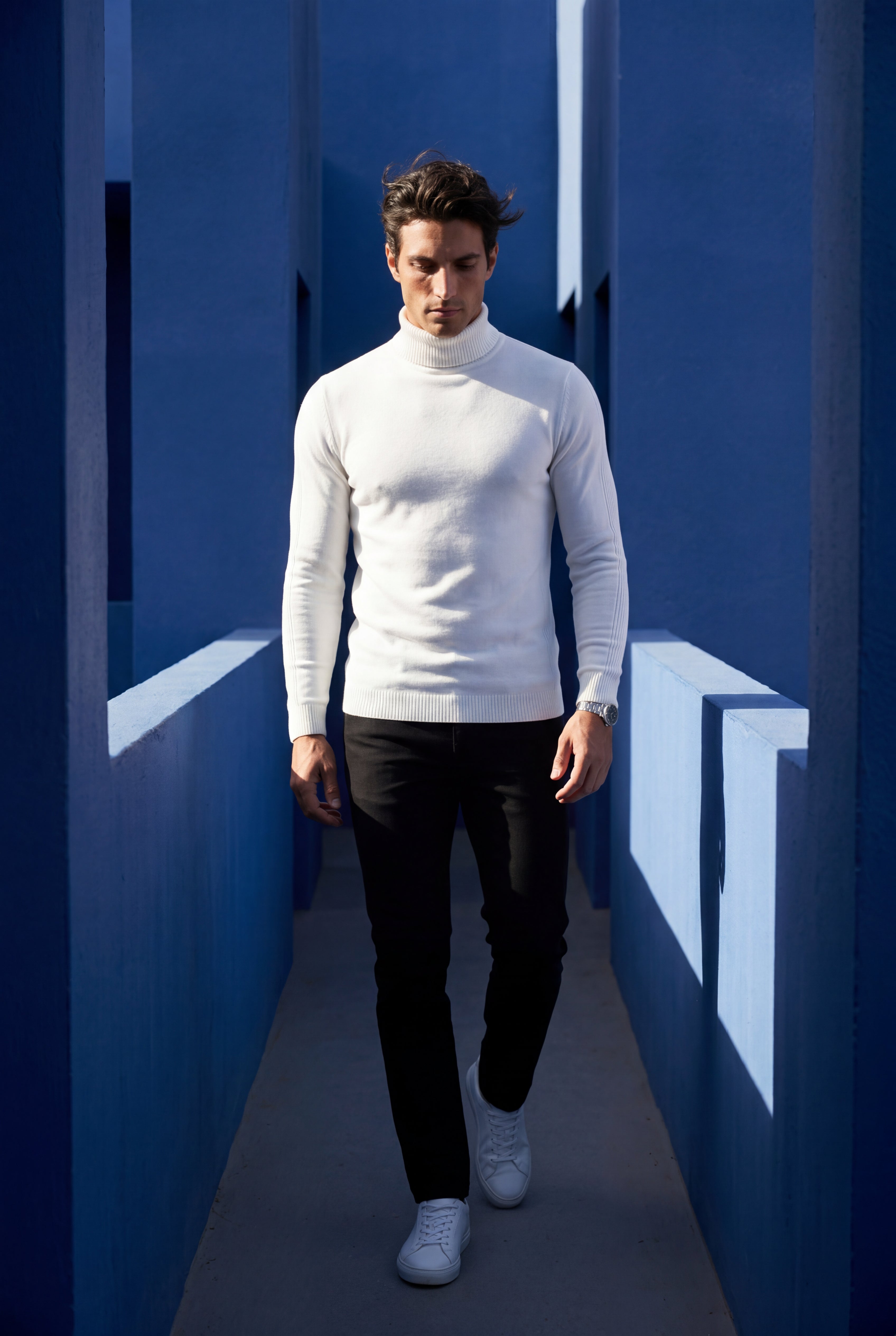 Fitted turtleneck for cold days – Long-sleeved jumper for men