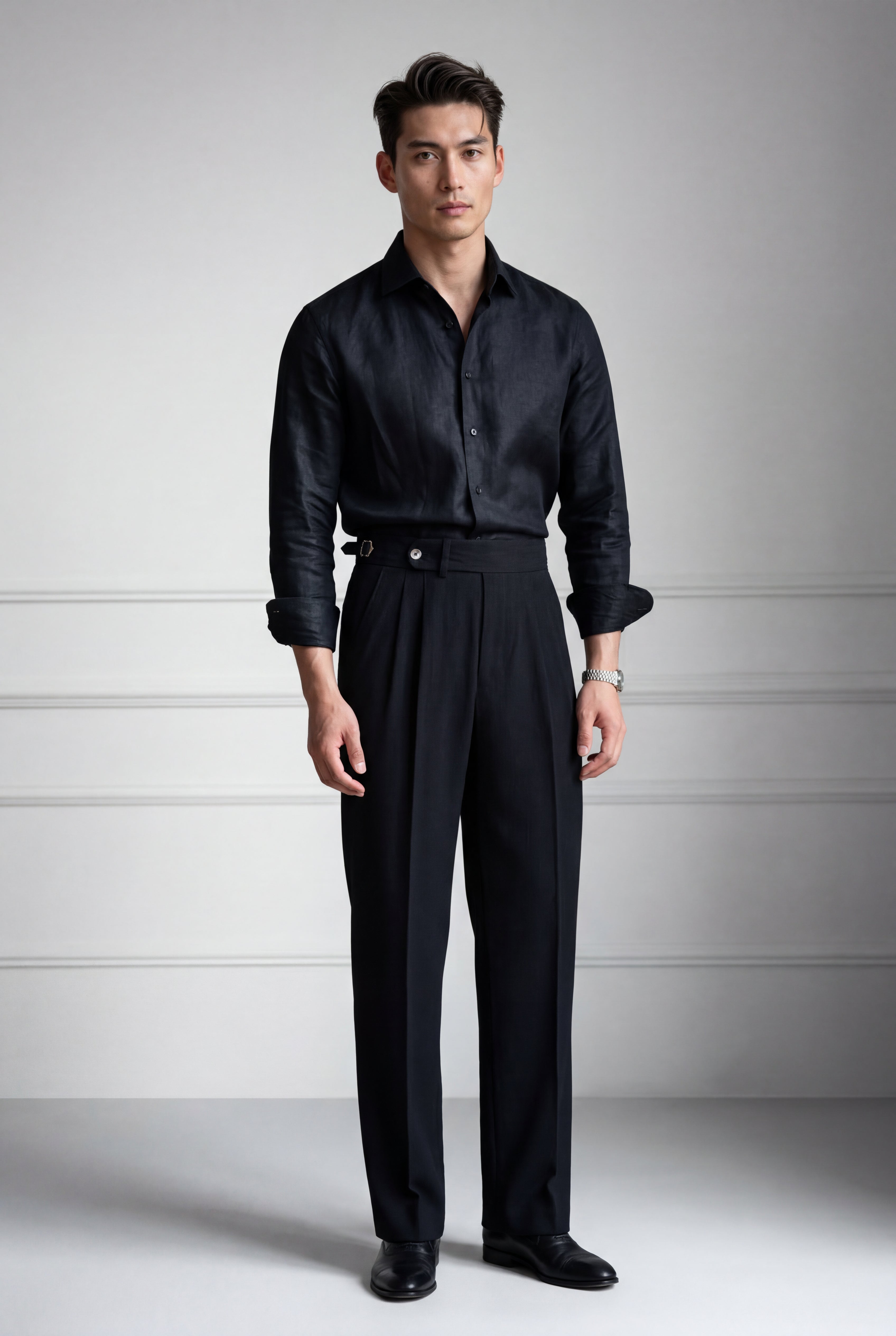 Lorvane – Double-Pleat Trousers with Side Adjusters