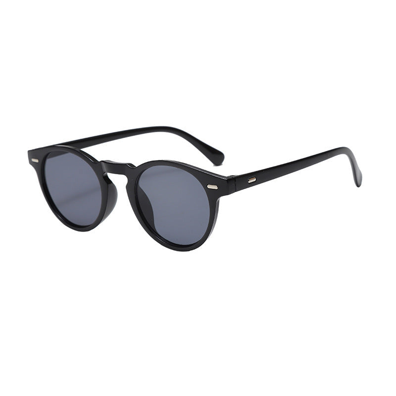 Men's Round Sunglasses with Keyhole Bridge