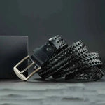 Men's Braided Belt with Pin Buckle