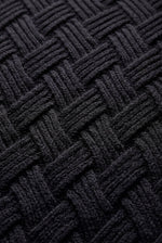 Men's Cable Knit Crew Neck Jumper with Geometric Pattern