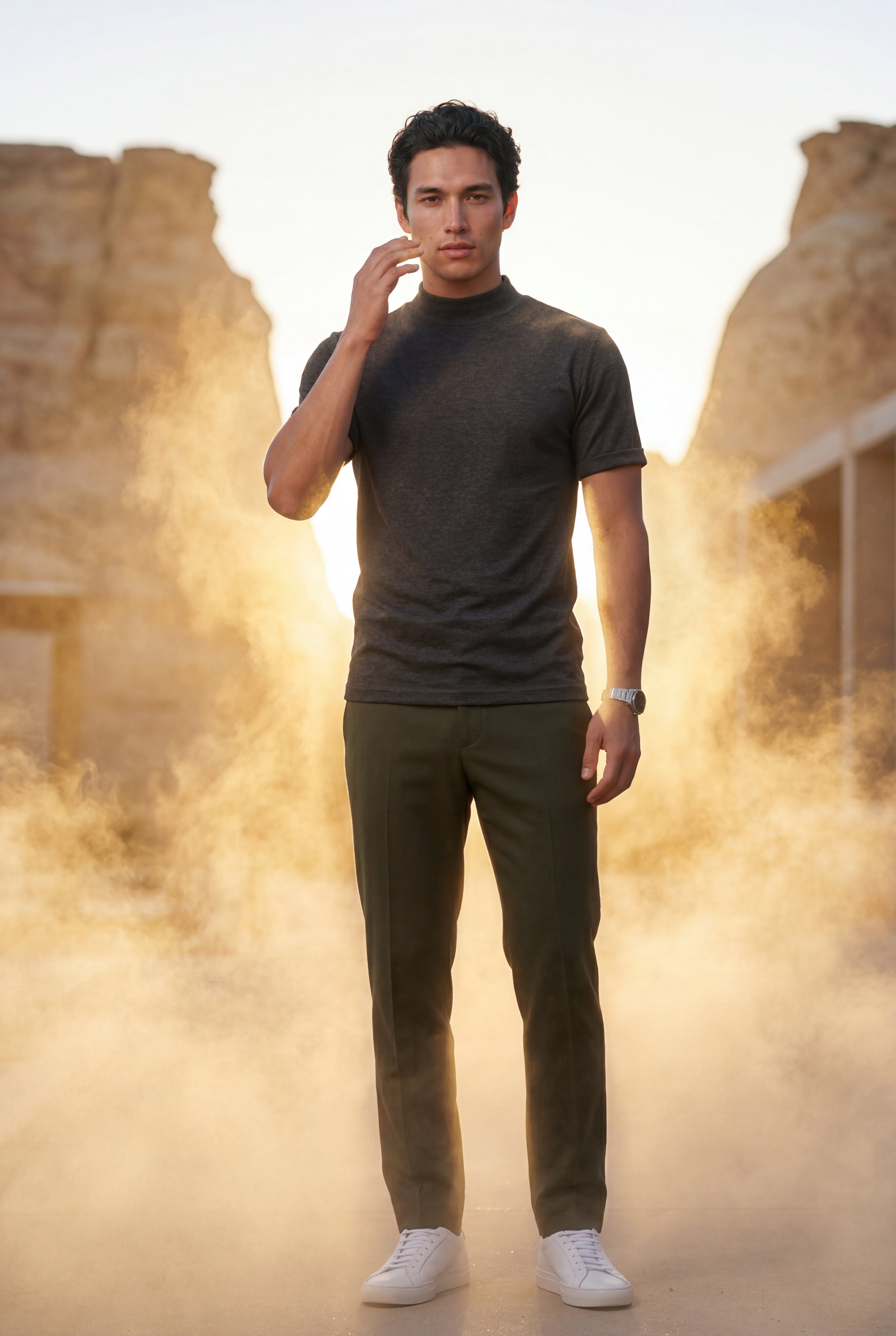 Comfortable T-shirt for everyday wear – Short-sleeved, round-neck T-shirt for men