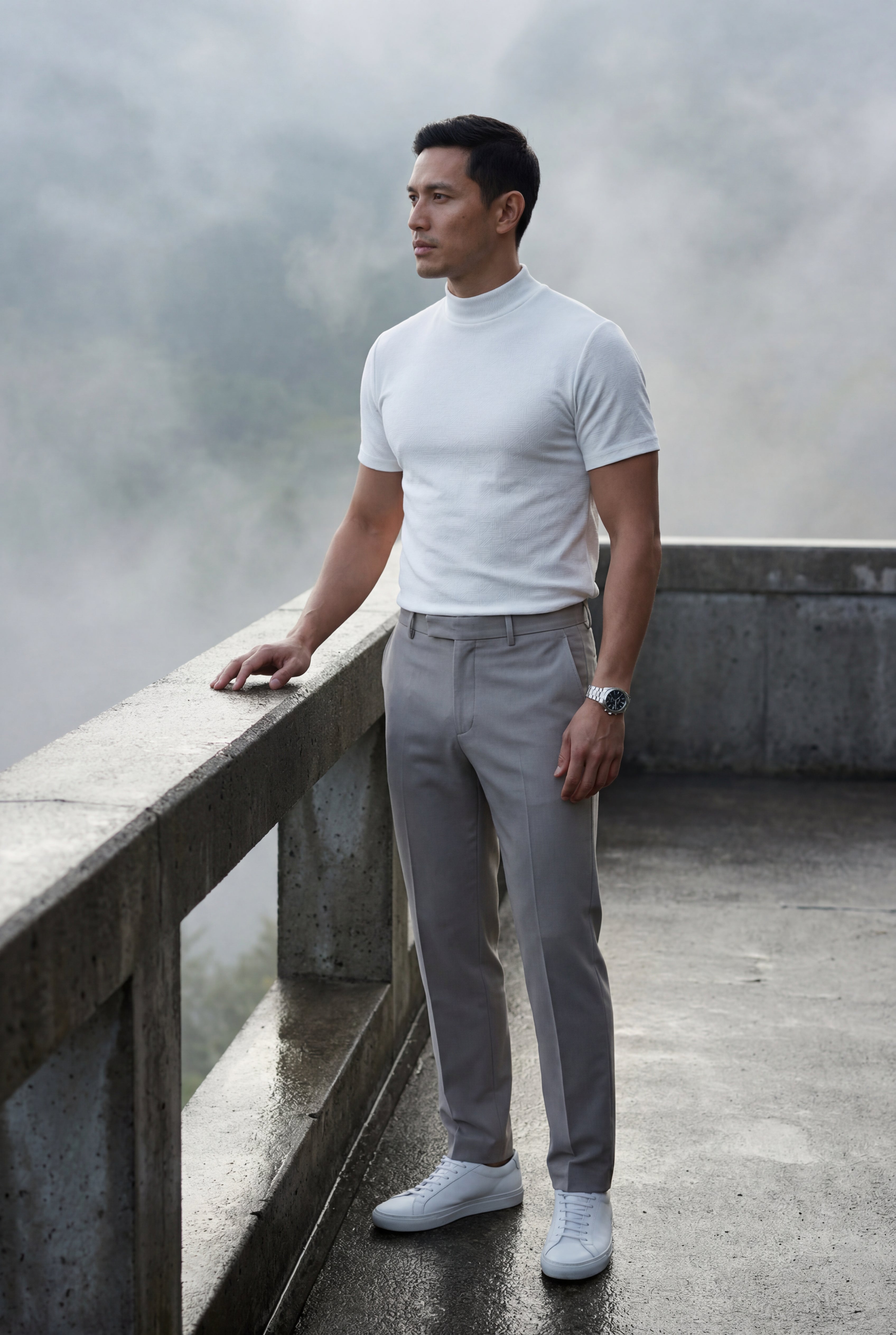 Comfortable T-shirt for everyday wear – Short-sleeved, round-neck T-shirt for men