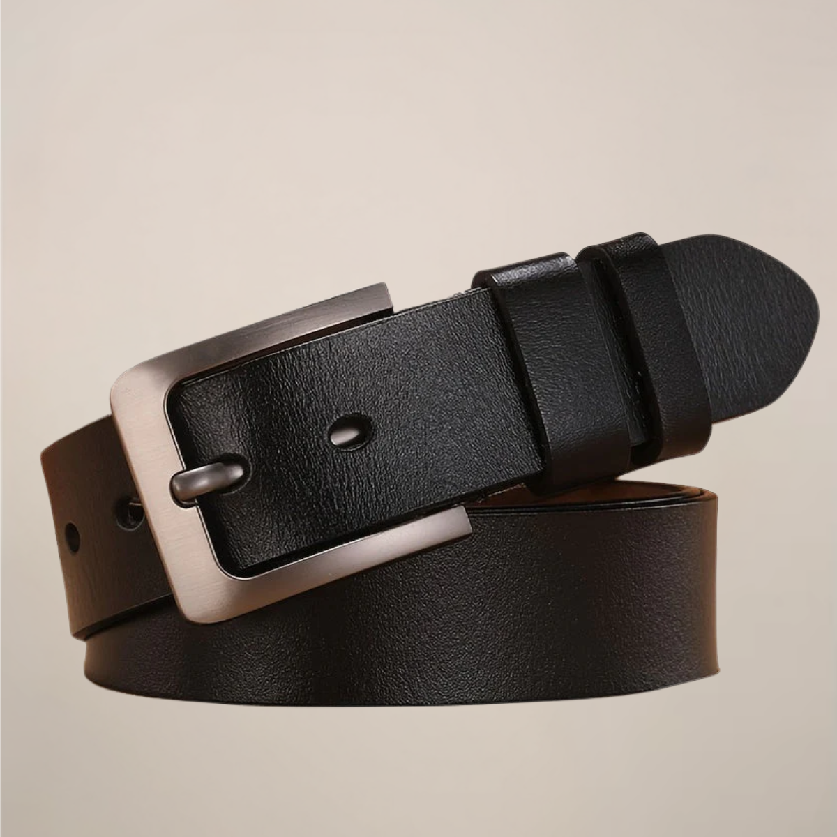 Tervan – Rectangular-Buckle Stitched Belt