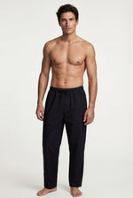 Men's Drawstring Trousers with Relaxed Straight Leg