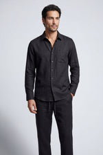 Men's Co-ord Set with Long Sleeve Shirt and Drawstring Trousers