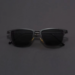 Men's Semi-Rimless Sunglasses with Square Frame