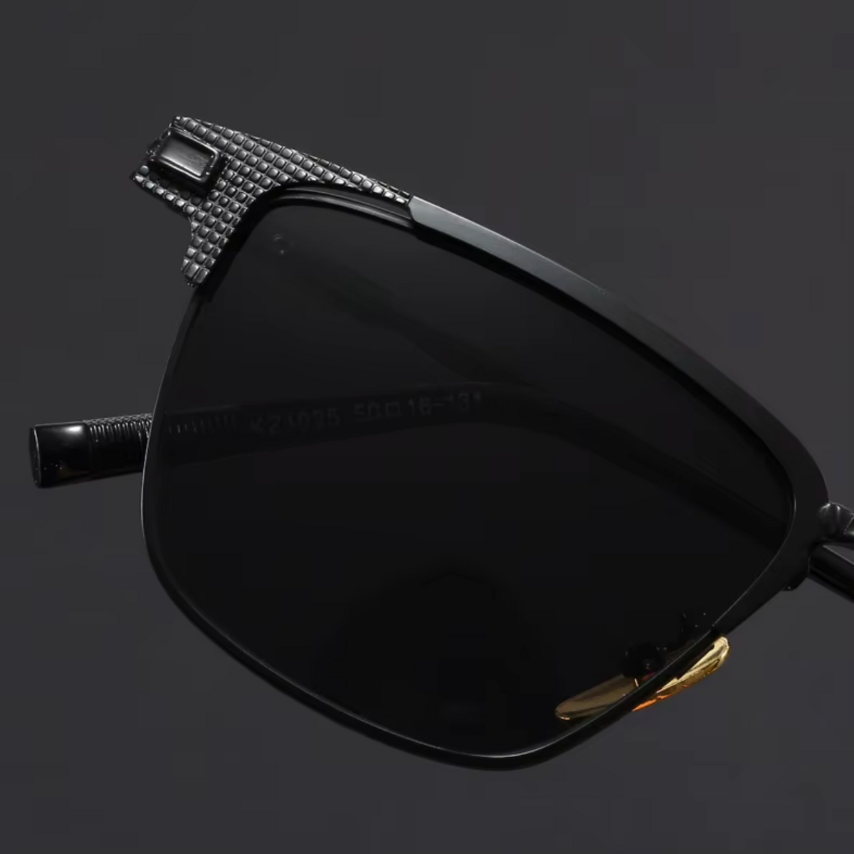 Men's Semi-Rimless Sunglasses with Square Frame