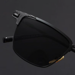 Men's Semi-Rimless Sunglasses with Square Frame