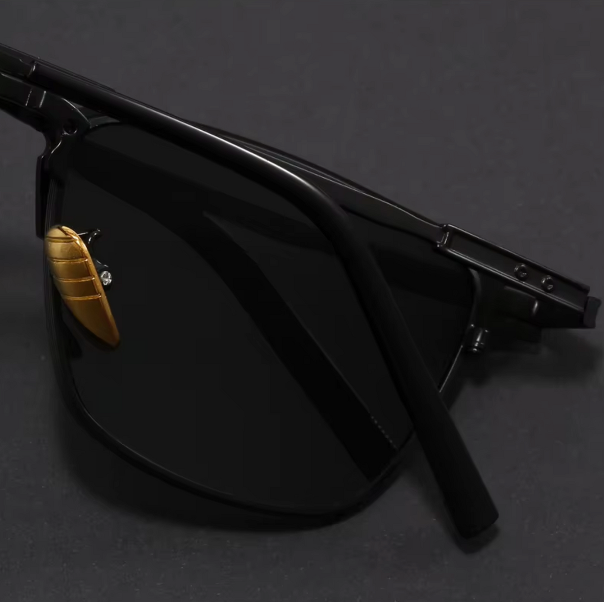 Men's Semi-Rimless Sunglasses with Square Frame