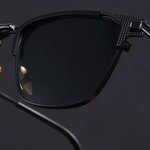 Men's Semi-Rimless Sunglasses with Square Frame