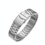 Men’s Stainless Steel Quartz Watch with Black Textured Dial