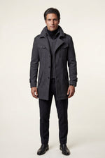 Men's Slim Fit Single-Breasted Coat