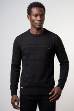 Men's Textured Crew Neck Jumper