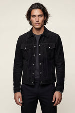 Men's Trucker Jacket with Button Front and Chest Pockets