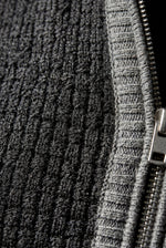 Men's Knitted Gilet with Zip and Colour Block Design