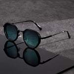 Men's Geometric Sunglasses with Angular Frame