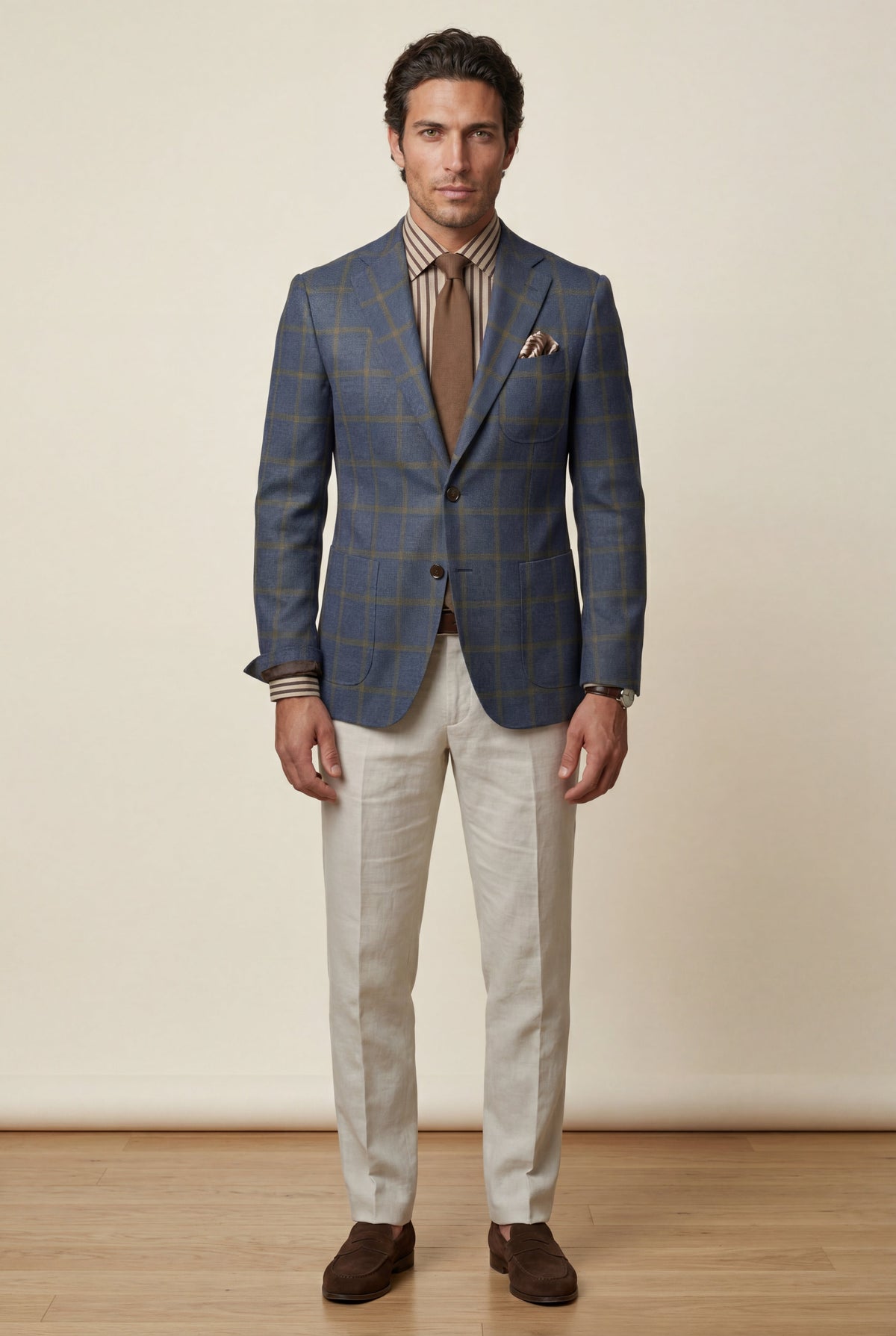 Men's Slim Fit Blazer with Two-Button Fastening