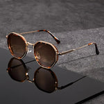 Men's Geometric Sunglasses with Angular Frame