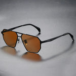Men's Geometric Sunglasses with Metal Frame