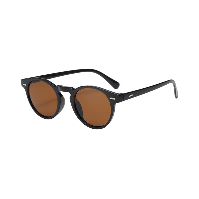 Men's Round Sunglasses with Keyhole Bridge