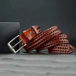 Men's Braided Belt with Pin Buckle