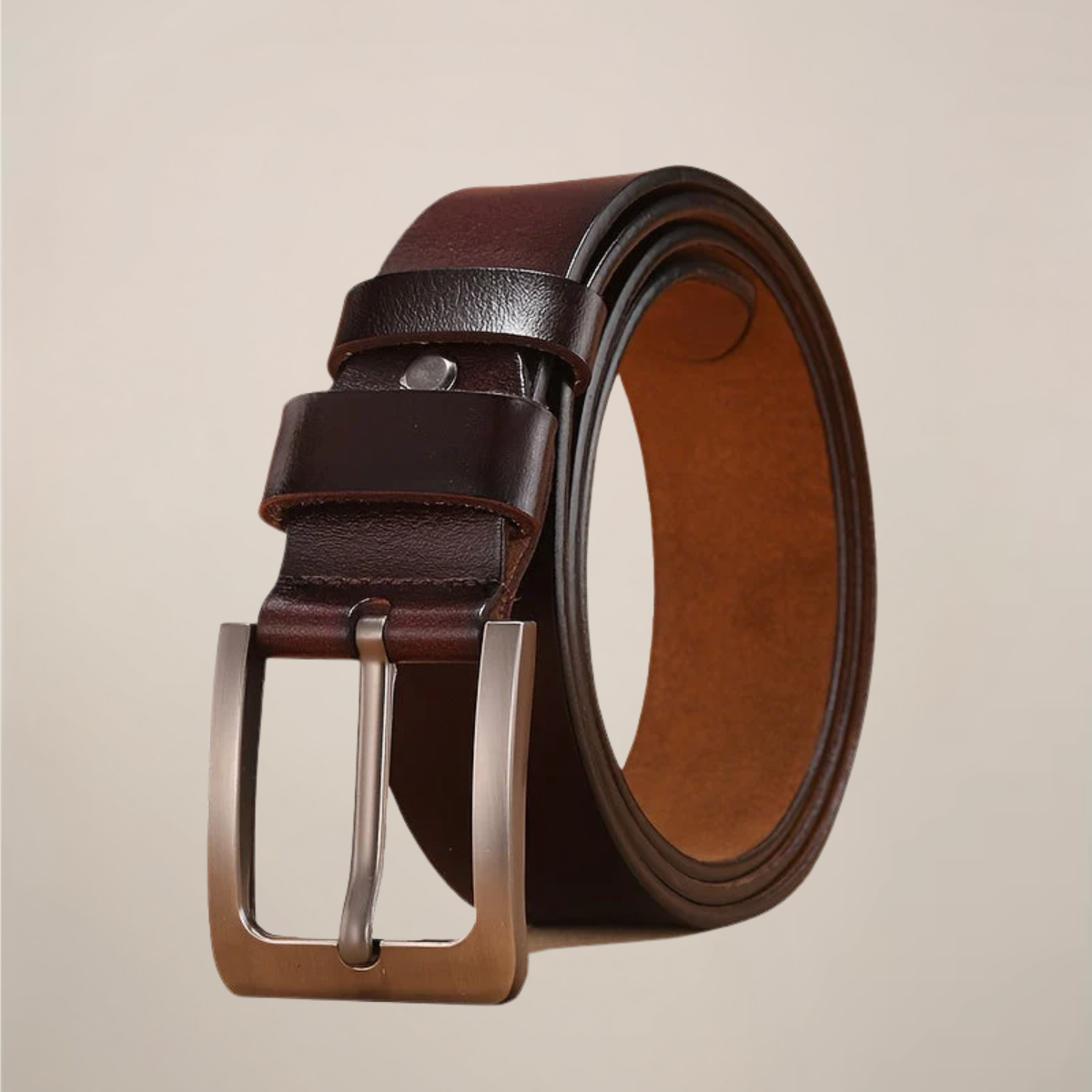 Tervan – Rectangular-Buckle Stitched Belt