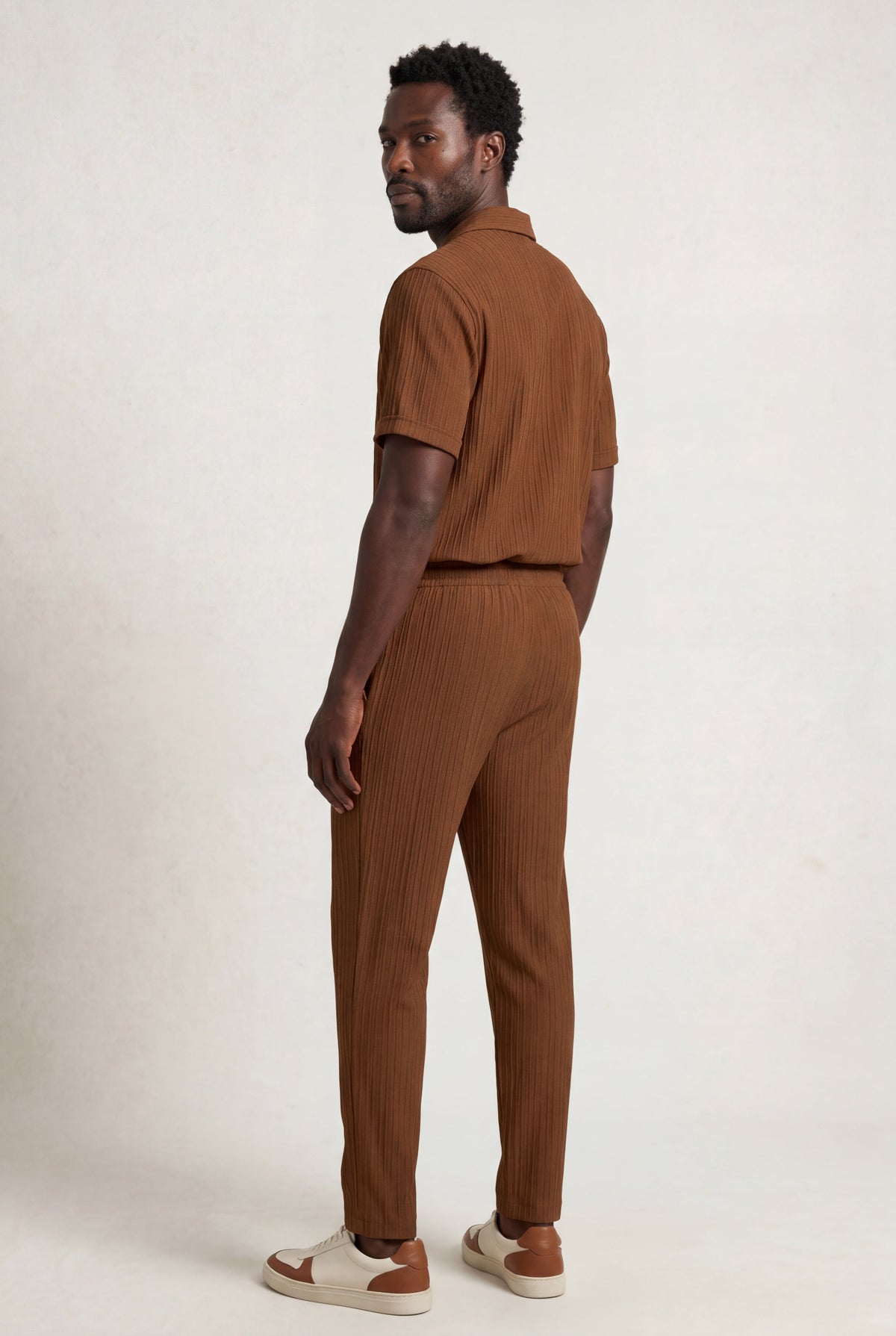Men's Co-ord Set with Revere Collar Shirt and Trousers